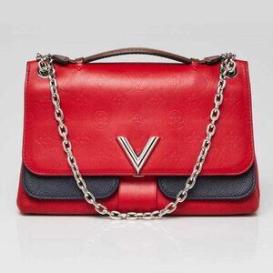 Louis Vuitton Rubis/Blue Monogram Leather Very Chain Bag